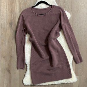 Wilfred Aritzia ribbed sweater dress silk